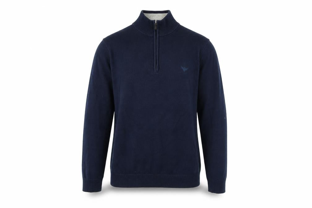 Mens UK Size M Morley Blue 1/2 Zip Jumper