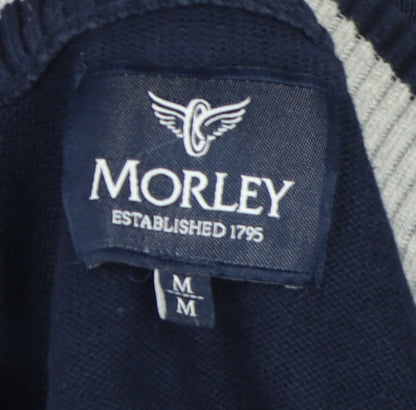 Morley Men's Blue 1/2 Zip Cotton Jumper M