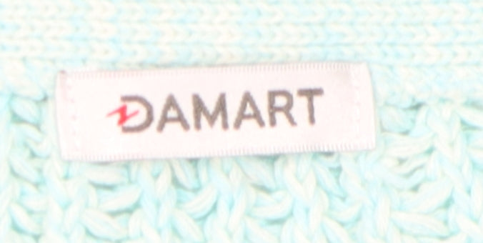 Damart Women's Blue XL Cardigan, V-Neck, 100% Cotton