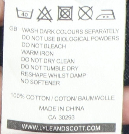 Lyle & Scott Men's Grey Striped Crew Neck Cotton T-Shirt M