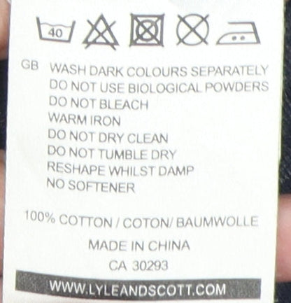 Lyle & Scott Men's Grey Striped Crew Neck Cotton T-Shirt M