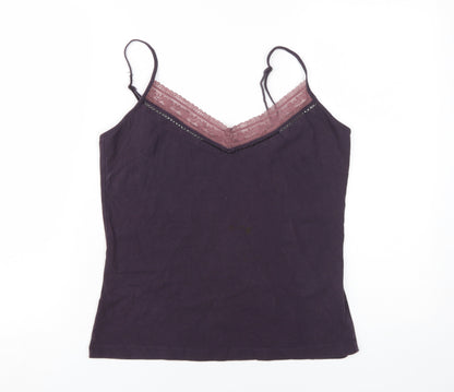 Womens UK Size L Sandwich Purple Camisole Tank