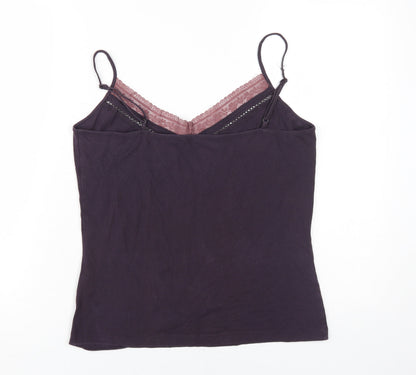 Womens UK Size L Sandwich Purple Camisole Tank