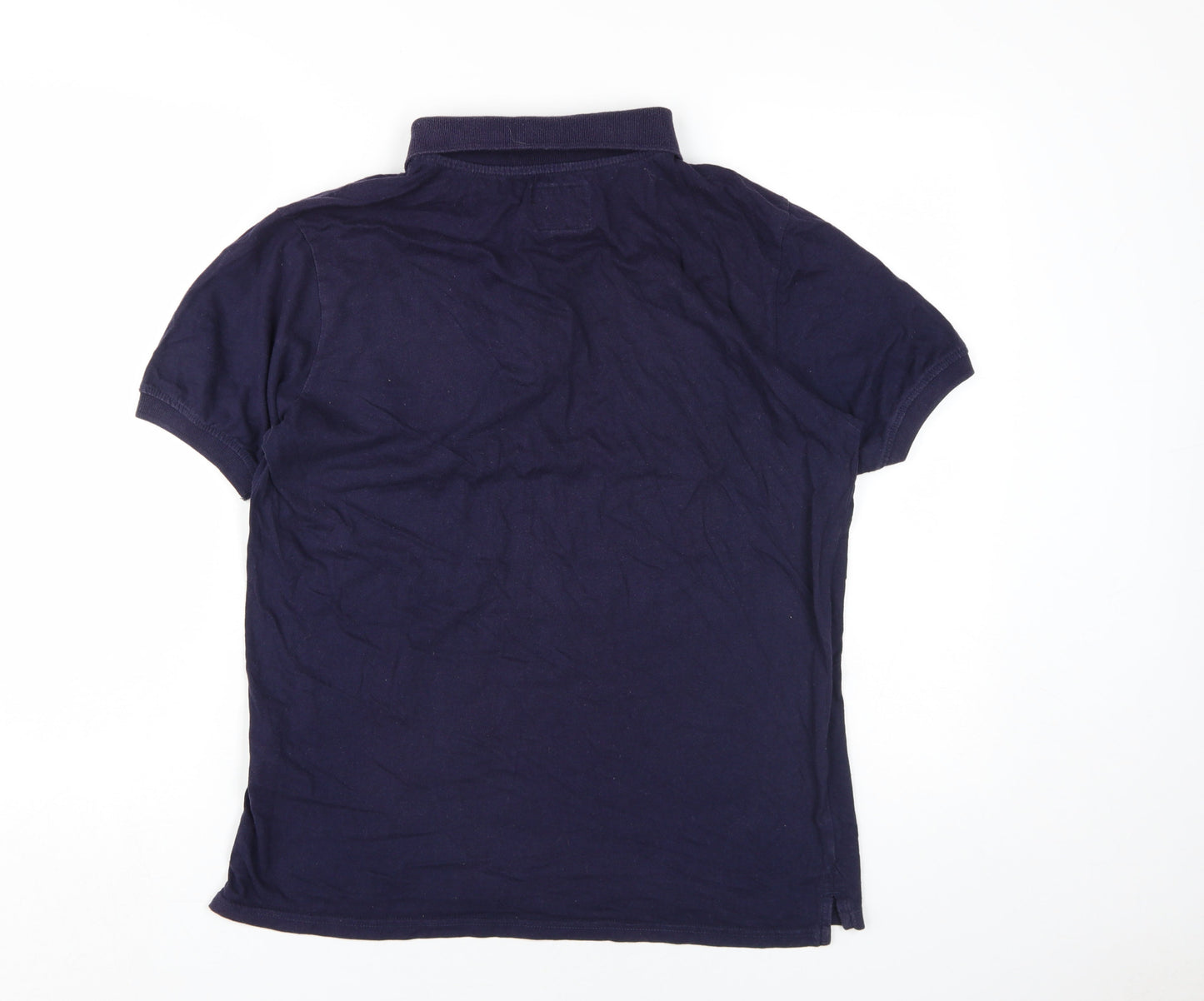 Henleys Men's Blue Graphic Print Polo Shirt Size S