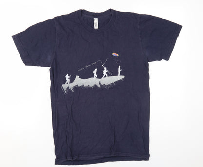 Mens UK Size S American Apparel Blue  T-Shirt