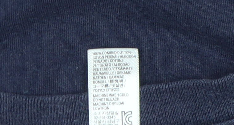 Mens UK Size S American Apparel Blue  T-Shirt