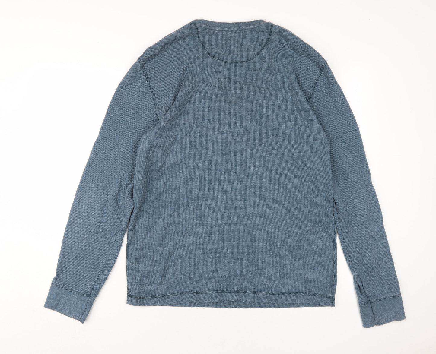 White Stuff Men's Blue Long Sleeve Crew Neck T-Shirt