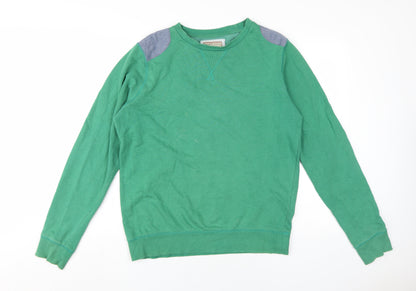 Mens UK Size M Brave Soul Green Pullover Sweatshirt