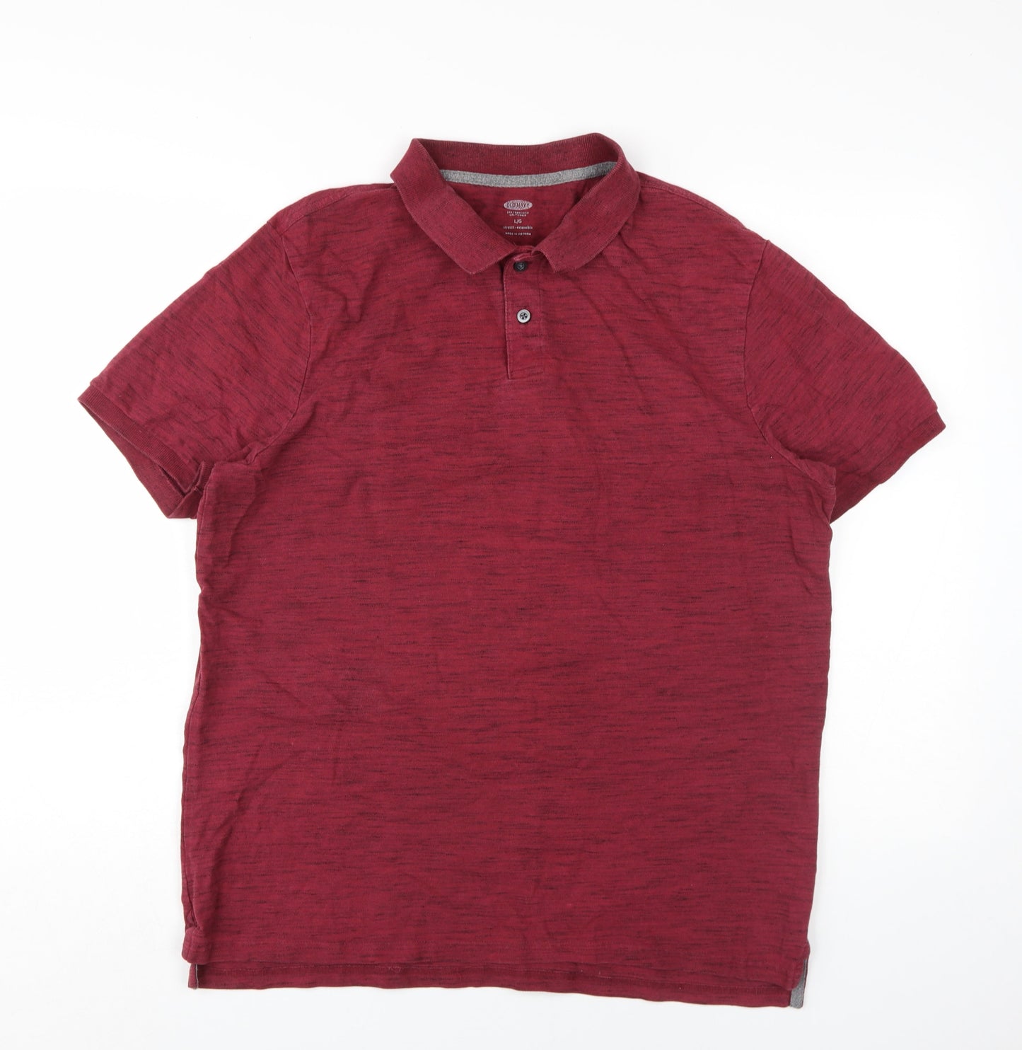 Old Navy Men's Red Polo Shirt L, Casual Stretch Solid