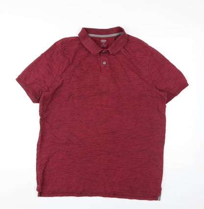 Old Navy Men's Red Polo Shirt L, Casual Stretch Solid