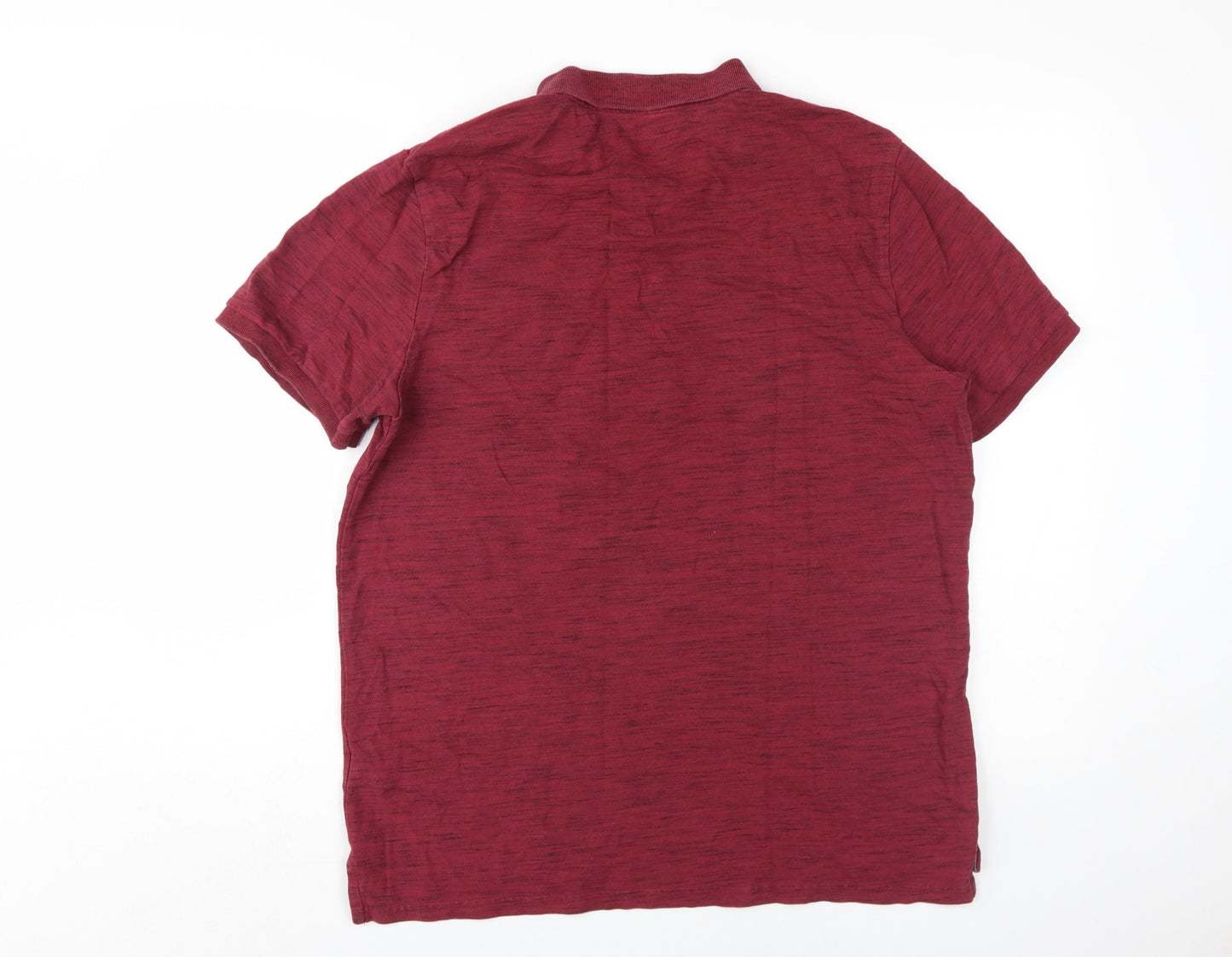 Old Navy Men's Red Polo Shirt L, Casual Stretch Solid