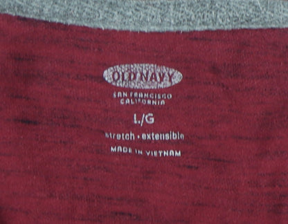 Old Navy Men's Red Polo Shirt L, Casual Stretch Solid