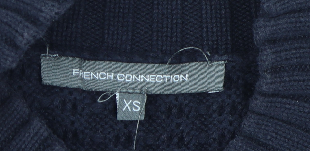 Womens UK Size XS French Connection Black Pullover Jumper
