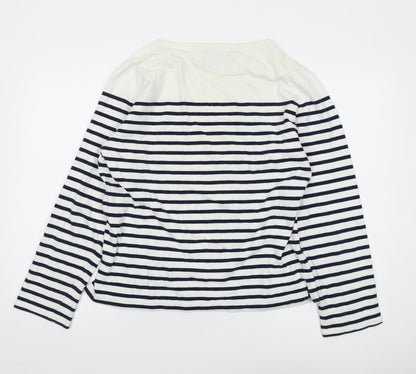 MIYUKI-ZOKU Striped Unisex Boat Neck T-Shirt M