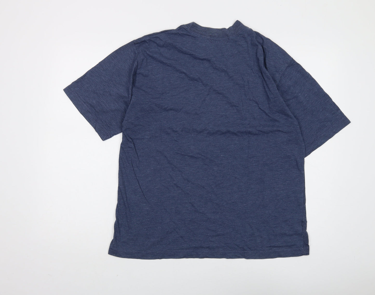 Authentic Blues Men’s Blue Cotton Acrylic T-Shirt