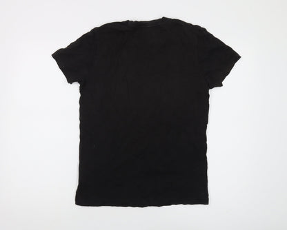 Adidas Men's XS Black Graphic T-Shirt, Sports Style