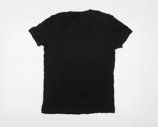 Adidas Men's XS Black Graphic T-Shirt, Sports Style