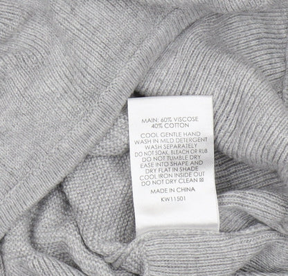 DECJUBA KIDS Girls Grey Long Sleeve Crew Neck T-Shirt