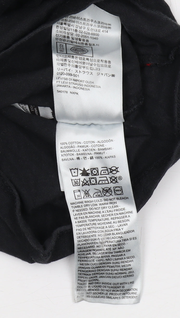 Unisex Adults UK Size S Levi's Black Basic T-Shirt
