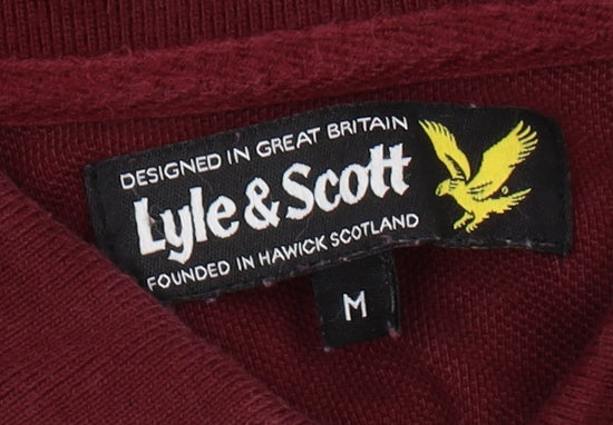 Lyle & Scott Men's Red Cotton Polo Shirt M Regular Fit