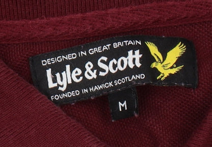 Lyle & Scott Men's Red Cotton Polo Shirt M Regular Fit
