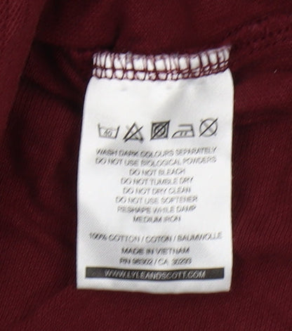 Lyle & Scott Men's Red Cotton Polo Shirt M Regular Fit
