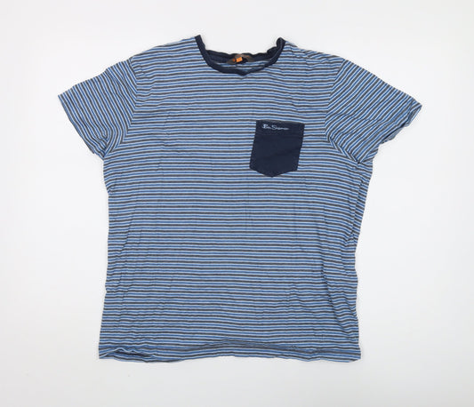 Mens UK Size L Ben Sherman Blue  T-Shirt