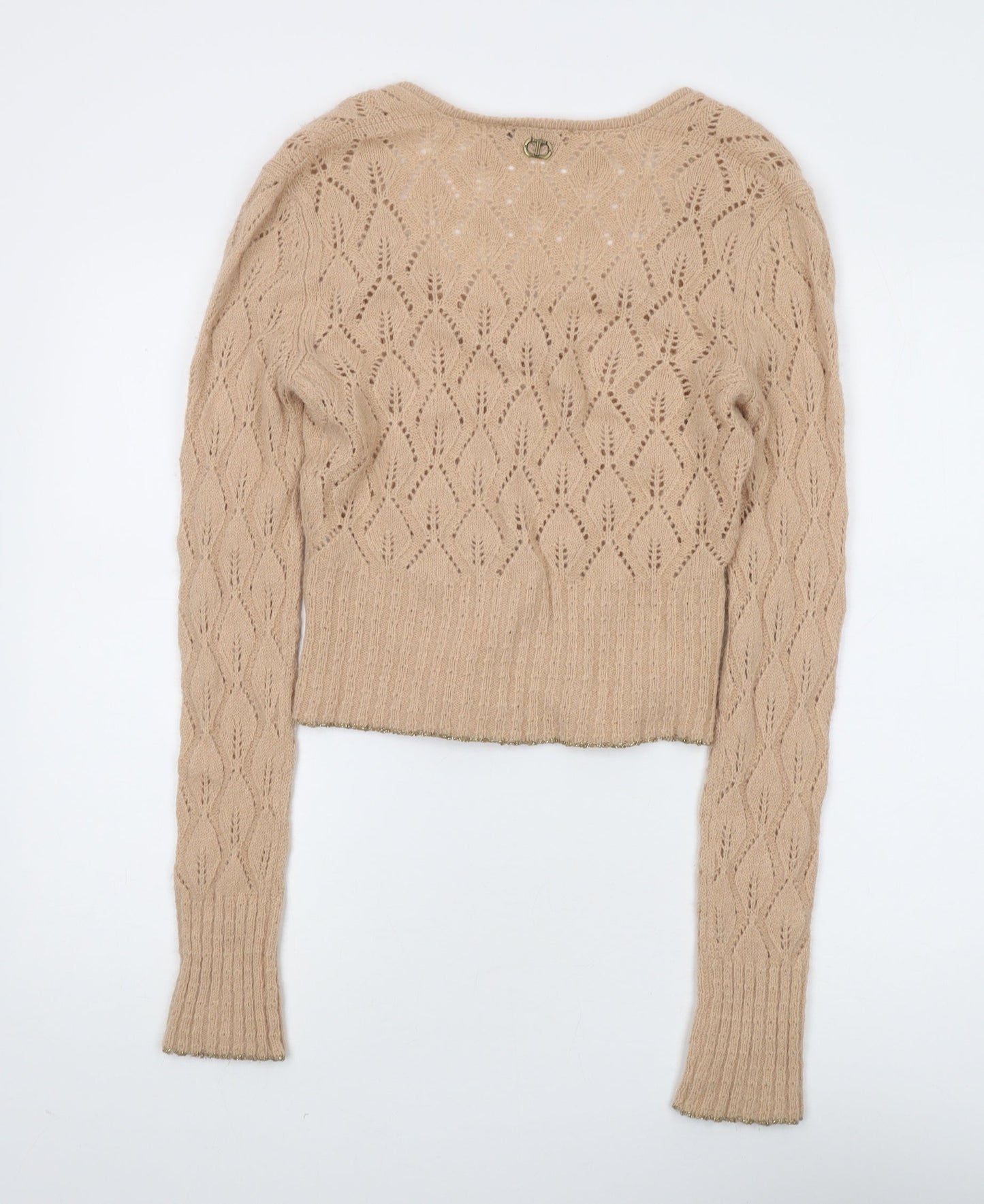 Twinset Women’s Beige Cardigan S Button Knit Jumper