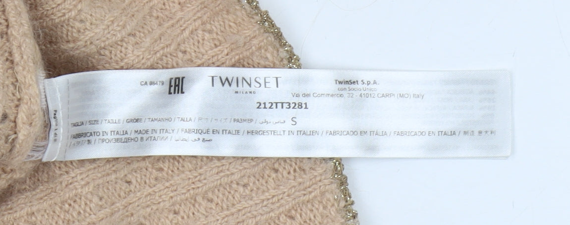 Twinset Women’s Beige Cardigan S Button Knit Jumper