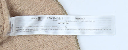 Twinset Women’s Beige Cardigan S Button Knit Jumper
