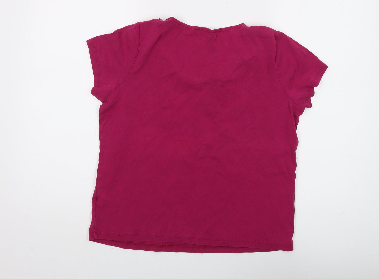 Maine Women's Pink T-Shirt Size 16 Basic Casual