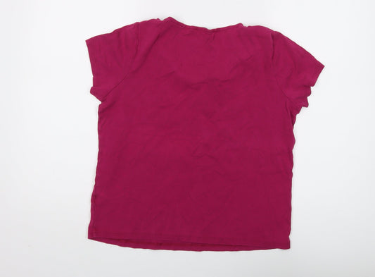 Maine Women's Pink T-Shirt Size 16 Basic Casual