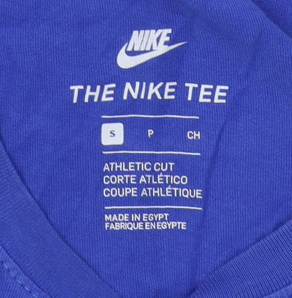 Nike Men's Blue Athletic Fit Graphic T-Shirt S