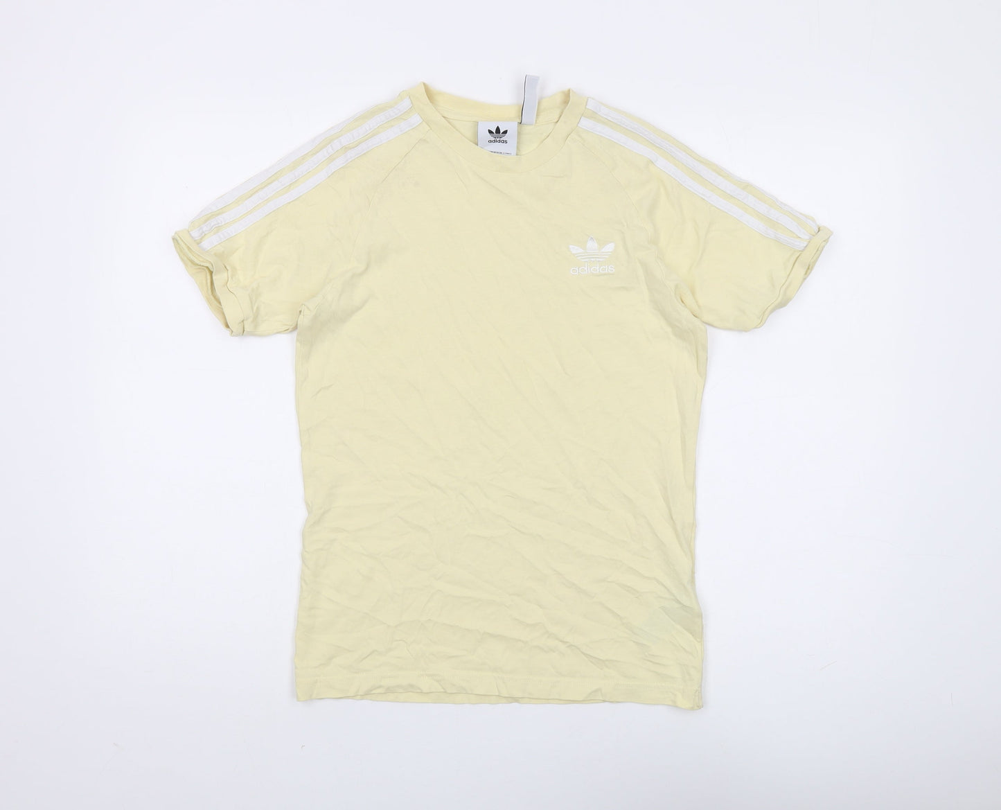 Womens UK Size XS adidas Yellow Basic T-Shirt