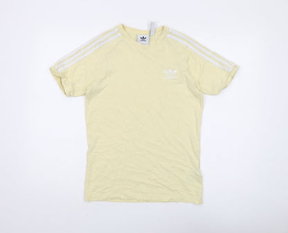 Womens UK Size XS adidas Yellow Basic T-Shirt