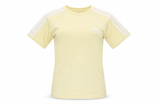 Front view of Adidas Women's Yellow XS Basic T-Shirt