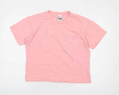Unisex Adults UK Size M Gap Pink Basic T-Shirt