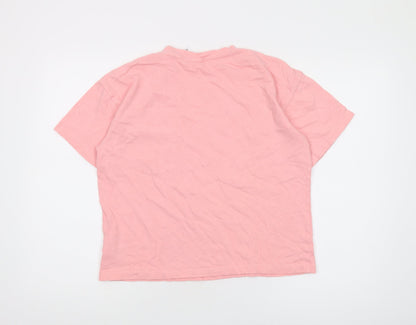 Unisex Adults UK Size M Gap Pink Basic T-Shirt