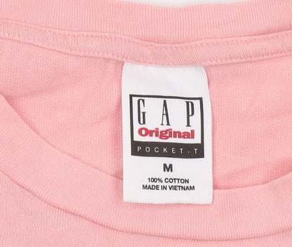 Unisex Adults UK Size M Gap Pink Basic T-Shirt