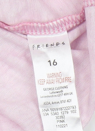 George Women's Pink FRIENDS T-Shirt, Size 16, Casual Wear