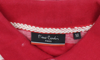 Pierre Cardin Men's Red Striped Polo M Short Sleeve
