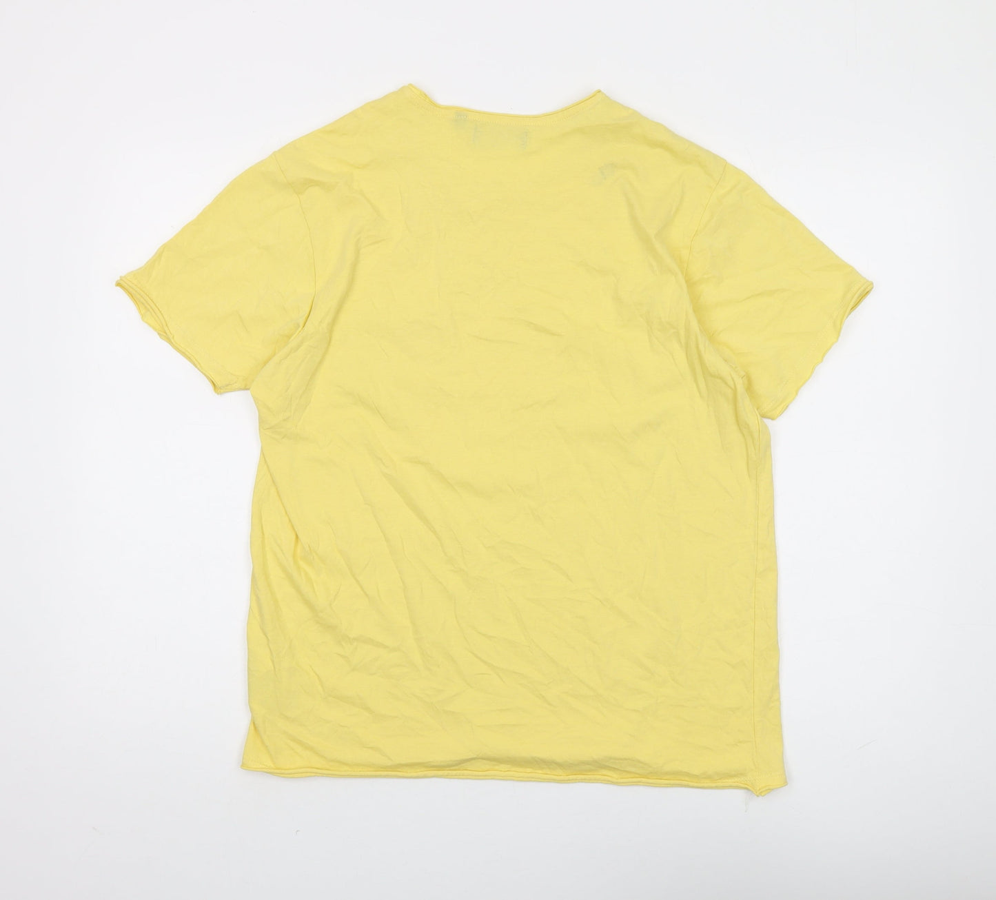 Mens UK Size L Brave Soul Yellow  T-Shirt