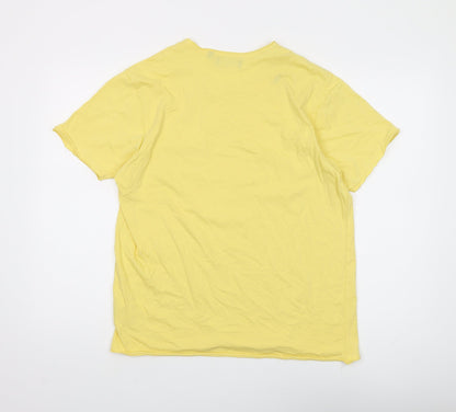Mens UK Size L Brave Soul Yellow  T-Shirt