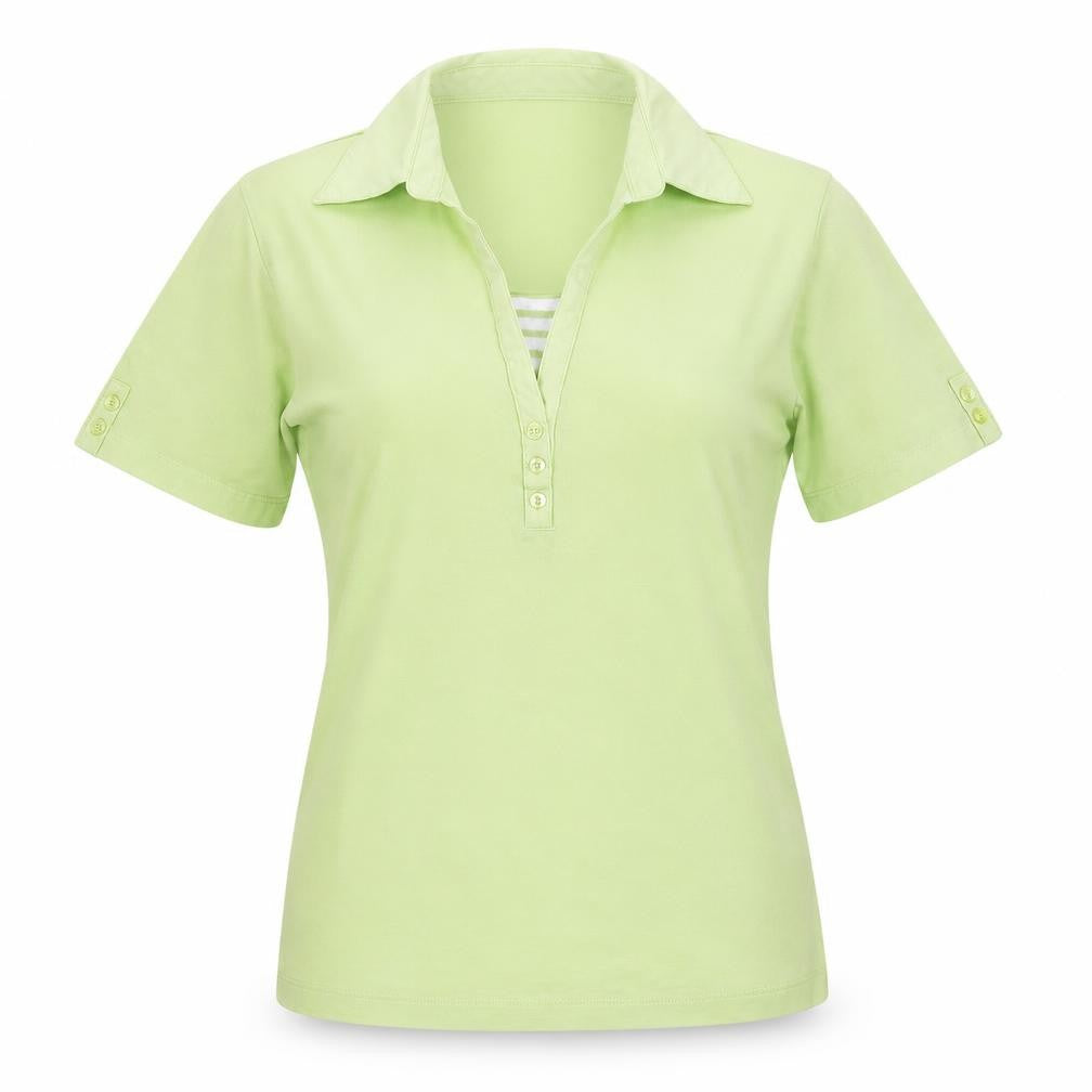 Womens UK Size S First Avenue Green Basic Polo