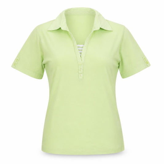 Womens UK Size S First Avenue Green Basic Polo