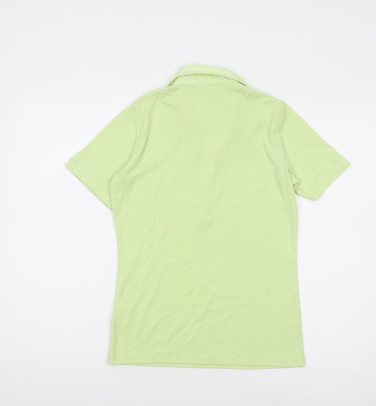 First Avenue Women's Green Polo Shirt, Size S, Cotton Blend