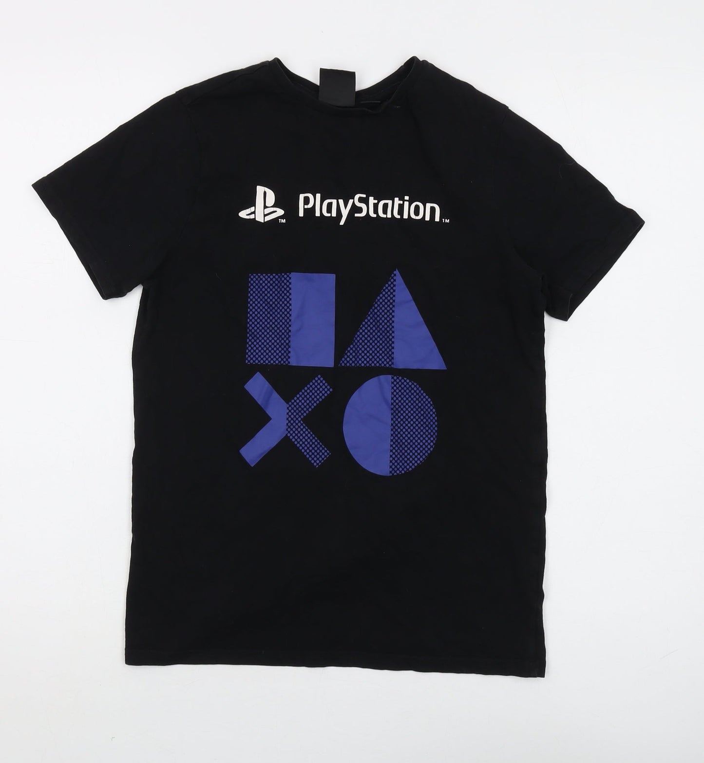 Boys Black PlayStation Graphic T-Shirt, Size 11-12 Years, Cotton
