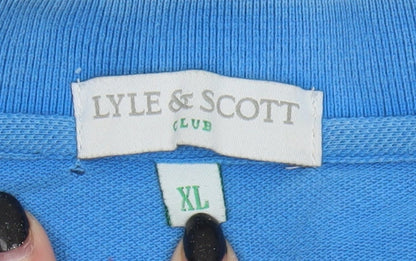 Lyle & Scott Men's Blue XL Polo Shirt Logo Accented
