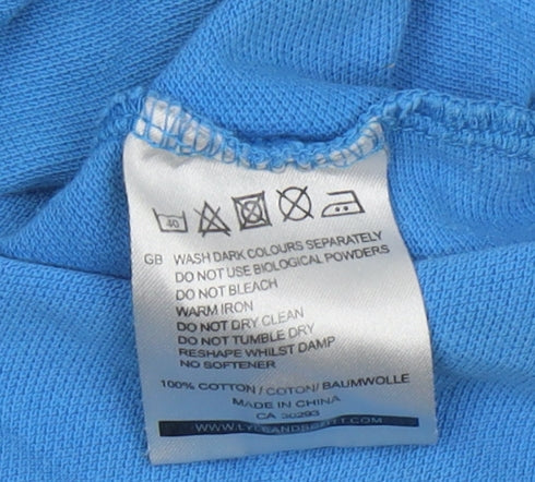 Lyle & Scott Men's Blue XL Polo Shirt Logo Accented