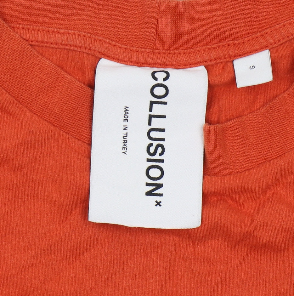 Mens UK Size S COLLUSION Orange  T-Shirt